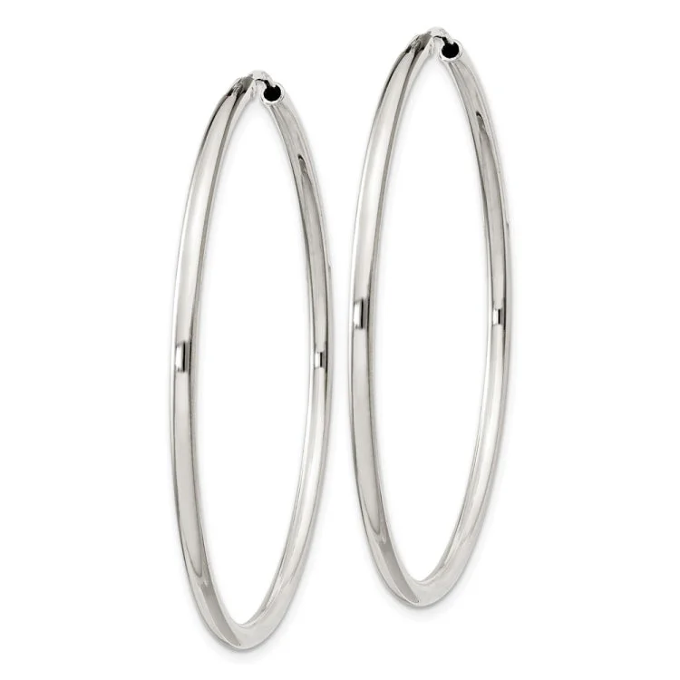 Sterling Silver 2mm Hoop Earrings