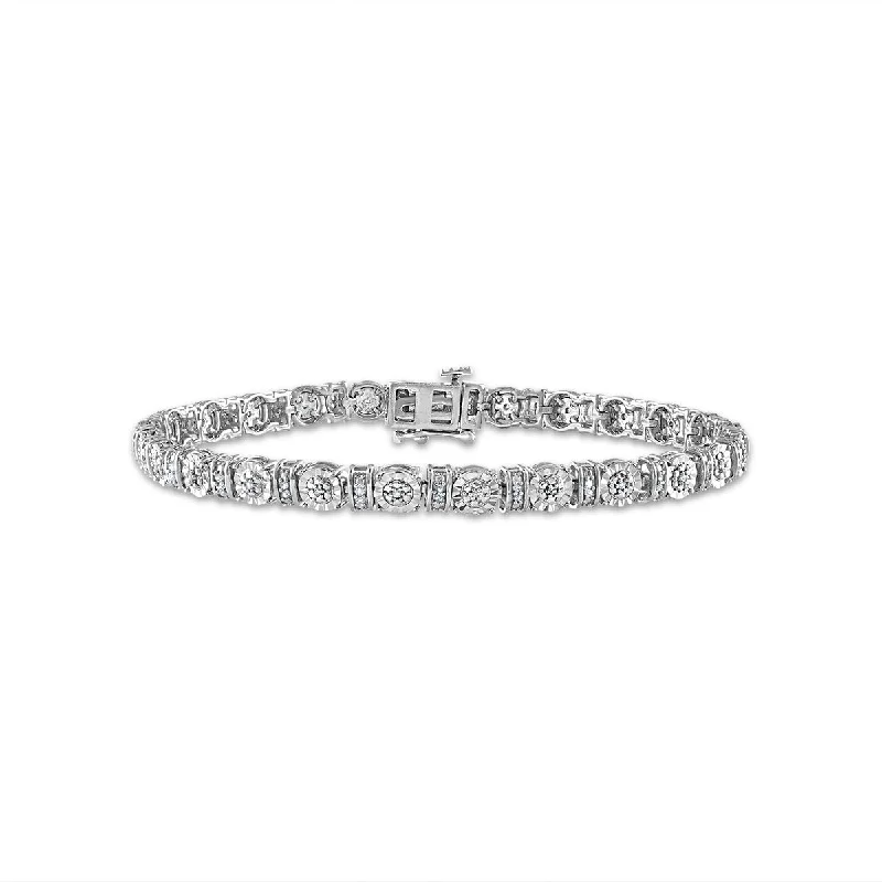 1/4 CTW Diamond 7-inch Tennis Bracelet in Sterling Silver